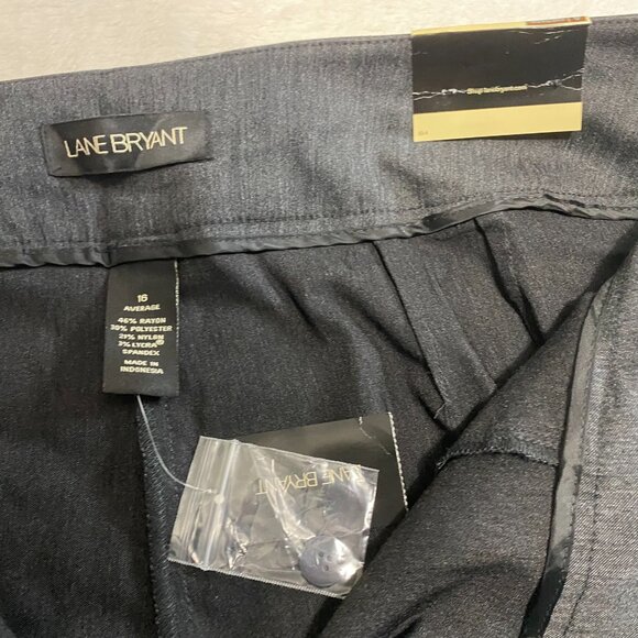 NWT Lane Bryant Women's Dress Pants sz 16 Gray Lafayette Flared Leg Rayon Nylon - Picture 5 of 12